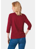 GOLDNER Shirt Shirt mit V-Ausschnitt in dunkelrot