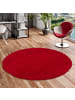 Pergamon Hochflor Langflor Teppich Aloha Rund in Rot