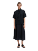 Marc O'Polo Crinkle-Schluppenbluse regular in Deep Night Blue