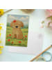 Mr. & Mrs. Panda Postkarte Hund Dame Design ohne Spruch in Weiß