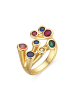 Luxenter Ring Yter mit 18 Karat  verstellbar Gelbgold-Yter black