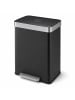 relaxdays Mülleimer in Schwarz - 2x 30 l