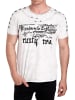 Rusty Neal T-Shirt Verwaschen mir Front Print in Weiß