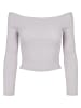Urban Classics Urban Classics Damen Ladies Off Shoulder Rib Longsleeve in softlilac