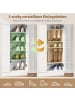 HOMCOM Schuhschrank-105L x 26B x 80H cm-Weiß