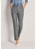 MADELEINE Glencheck-Hose mit Stretch in steingrau / melange / royalblau
