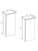 VCM  Badmöbel Hochschrank Badschrank Lendas in Weiß