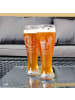 LUXENTU Weizenbierglas mit Gravur 75. Jubiläum 0,5 l in transparent