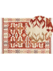 Beliani Kelim VOSKEVAZ in Bunt/Orange/Rot - (W) 160 x (H) 1 x (L) 230 cm