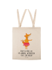 Mr. & Mrs. Panda Tasche Fuchs Ballerina mit Spruch in Creme