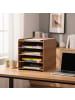 relaxdays Briefablage in Braun - (B)25 x (H)29,5 x (T)31,5 cm