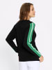 WITT WEIDEN Langarm-Pullover in schwarz-grasgrün-gemustert