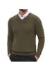 Cappuccino Italia Pullover Mock in Grun