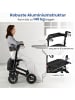 COSTWAY Rollator mit Luftbereifung in Schwarz