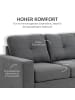 HOMCOM Ecksofa in Dunkelgrau 193L x 136B x 85H cm
