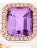 Diamant L'éternel Ring aus 375 Roségold mit Diamant mit Amethyst
