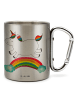 Mr. & Mrs. Panda Edelstahltasse Einhorn Regenbogen ohne Spruch in Silber