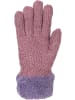 styleBREAKER Strickhandschuhe mit Perlmuster und Fleece in Mauve