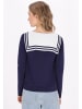 DreiMaster Maritim Women Cardigan in navy offwhite