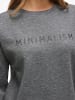 Vila EMB MINIMALISM L/S SWEAT TOP/R in Medium Grey Melange
