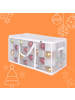 relaxdays Weihnachtskugel-Aufbewahrungsbox in Transparent/ Weiß - (B)73 x (H)37 x (T)36 cm