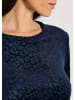 MADELEINE Langarm Animal-Print Pullover in marine