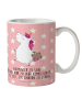 Mr. & Mrs. Panda Kindertasse Einhorn Koffer mit Spruch in Rot Pastell
