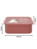 Mr. & Mrs. Panda Lunchbox Chinchilla Blume Motiv mit Spruch in Rot Pastell
