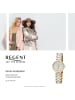 Regent Analog-Armbanduhr Regent Metallarmband gold, weiß klein (ca. 30mm)
