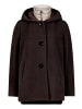 Gil Bret Wolljacke mit Kapuze in Dark Brown Melange