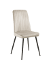Beliani 4er-Set Esszimmerstuhl KIRBY in Beige/Schwarz