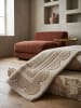 KADIMA DESIGN Teppich Wolle Handgetuftet WENSUM Grafisches Muster Wohnzimmer in Beige