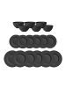 Villeroy & Boch 18-tlg. Tafelservice Manufacture Rock in Schwarz