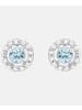 Diamant L'éternel Ohrringe aus 375 Weißgold mit 0.13 Karat Diamant mit Topas