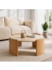 CALICOSY Runder Couchtisch IZIA in Helles - (W)80  x (H)35  x (L)80 cm