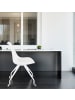 KADIMA DESIGN Bürostuhl mit Rollenfuß, Moderner Arbeitsstuhl, Beweglicher Drehstuhl in Weiß