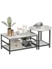 HOMCOM Beistelltisch in Schwarz & Weiß 80L x 54B x 41H cm