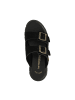 Les Tropéziennes par M Belarbi Tiamo Leder Absatzsandalen Schwarz
