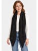 Faera Meliertes Dreieckstuch Strukturstricklook in Schwarz