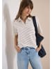 Cecil Kurzarm Poloshirt mit Streifen in Rot