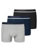 Schiesser Boxershort 3er Pack in Schwarz/Blau/Grau