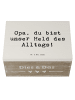 Mr. & Mrs. Panda Aufbewahrungsbox Spruch Opa Held mit Spruch in Weiß