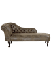 Beliani Chaiselongue NIMES in Braun/Schwarz - (W) 169 x (H) 79 x (L) 65 cm