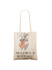 Mr. & Mrs. Panda Tote Bag Zeichenllo Duo mit Spruch in Creme