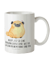 Mr. & Mrs. Panda Kaffeetasse Mops mit Spruch in Weiß