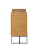home24 home24 TV-Lowboard Breite 165 cm (1er Set) - Eiche - MDF furniert & Eisen - 165.0 x 67.0 x 40.0 cm in Eiche