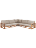 Beliani 2-tlg Sitzgruppe TIMOR in Braun/Grau/Beige