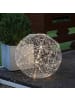 MARELIDA LED Drahtkugel Leuchtkugel 600LED für Innen Außen D: 38cm in silber