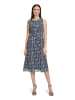 BETTY & CO Chiffonkleid ohne Arm in Nature/Dark Blue