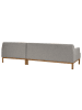 Beliani Ecksofa SOSJO in Grau/Braun - (W) 251 x (H) 74 x (L) 132 cm